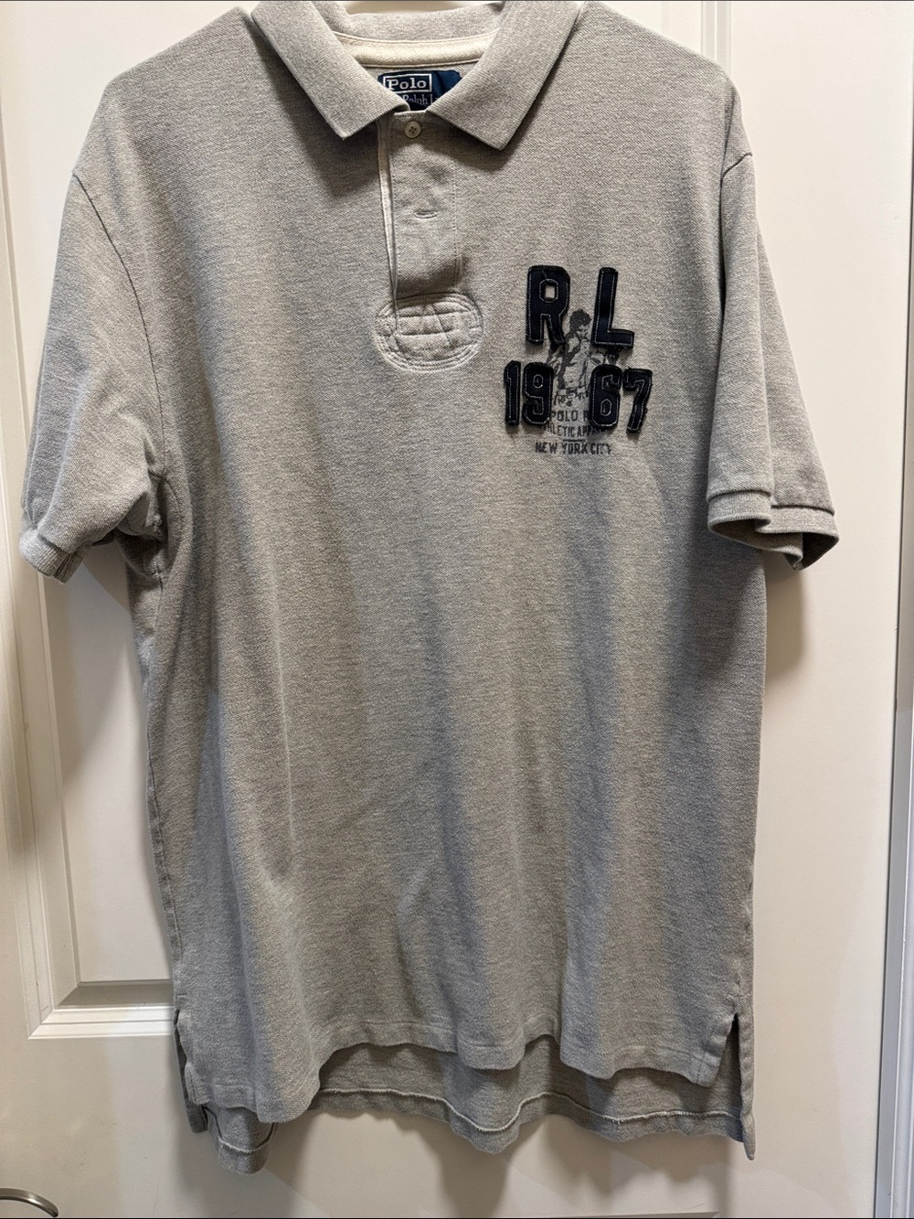 Polo by Ralph Lauren Light Gray Embroidered RL 1967 Polo Mens XL